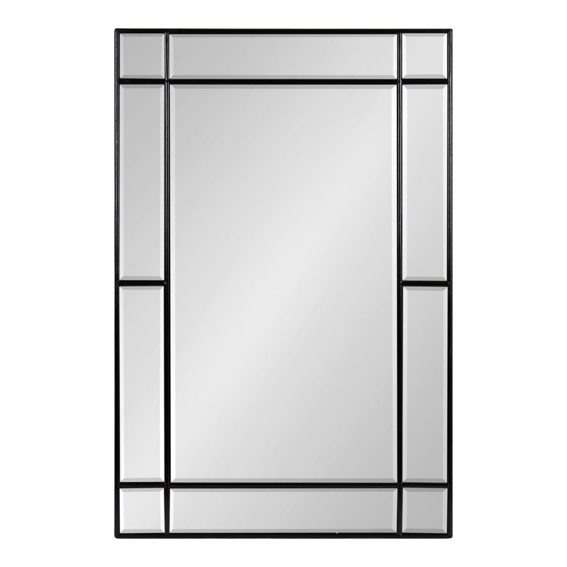Adinel Engineered Wood Mirror, Black, 36" H x 24" W