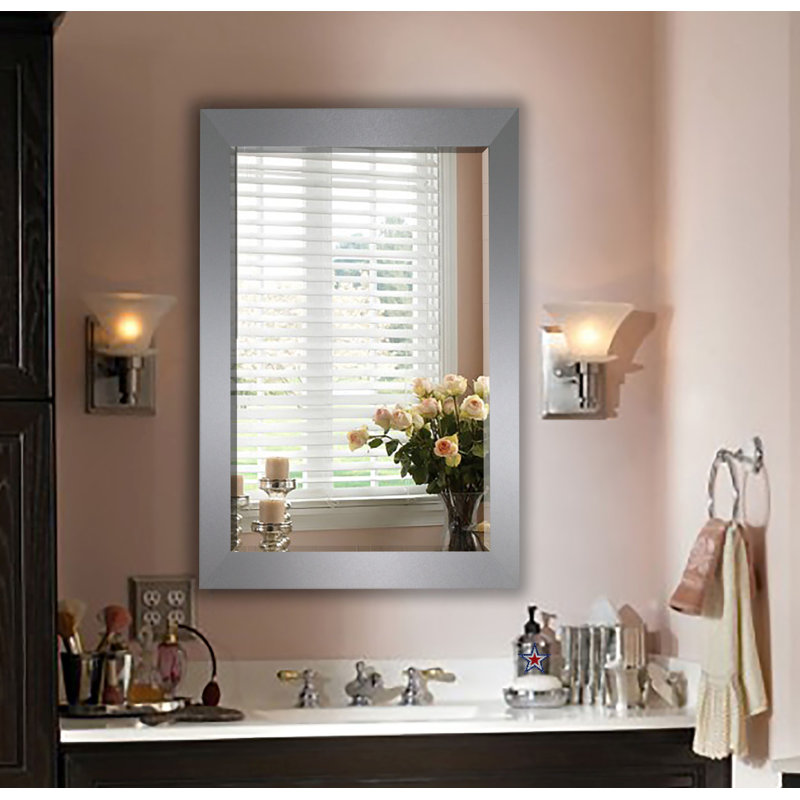 Versal Wood Flat Mirror, 35.5" H x 29.5" W