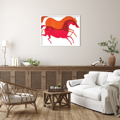 Horses by Richard A. Allen Wood Framed Wall Art Print