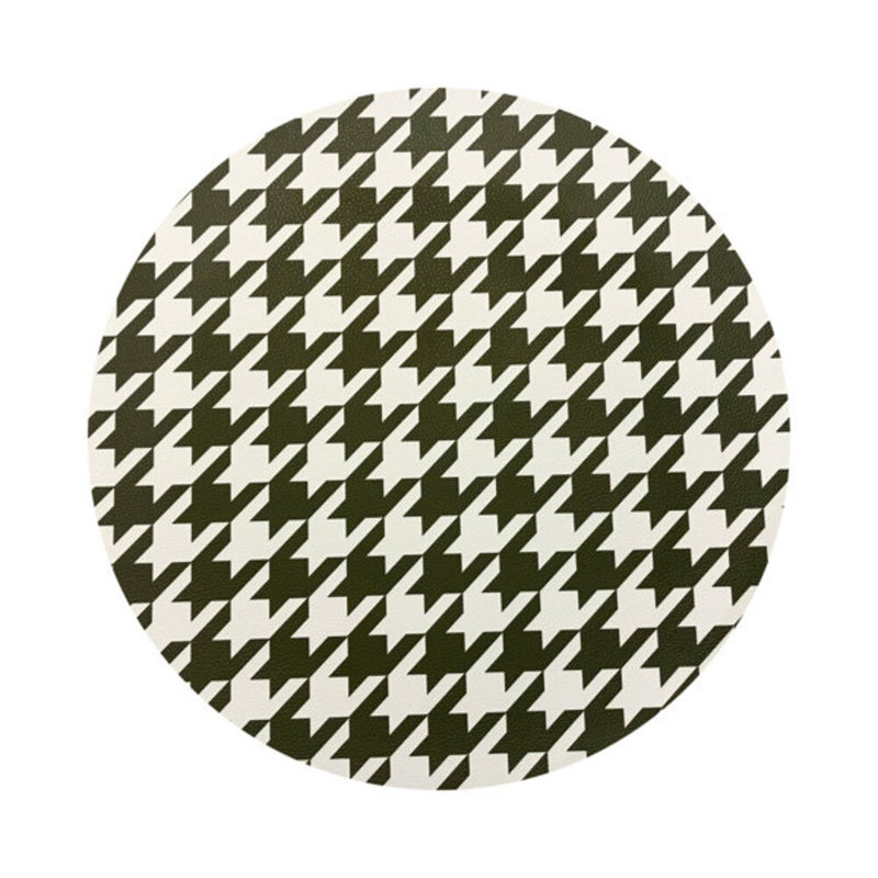 Pebble 16" Vinyl Placemat, Green/White