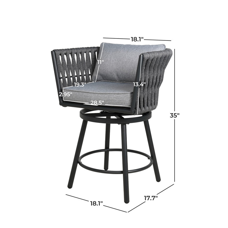 Ensemble de 2 tabourets de bar Doolittle