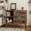 Armoire décorative avec 3 tiroirs et porte, armoire de rangement en bois avec tablettes, buffet de salon, vestibule