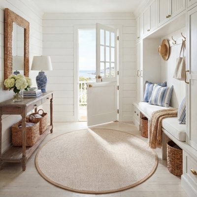 Kiki Jute/Sisal Marble/Linen Area Rug