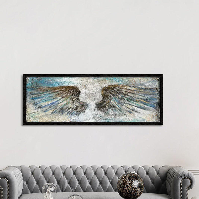 Wings by Patricia Pinto - Panoramic Print on Canvas, Black Framed, 152.4 cm H x 50.8 cm W