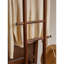 Miroir rotatif pleine grandeur avec portemanteau, miroir de rangement autoportant en bois massif pour le salon de la chambre à coucher