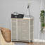 Unité de rangement d'armoire à 7 tiroirs avec tiroirs, bacs en tissu faciles à tirer avec structure en métal pour la chambre à coucher, placards