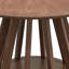 Table de 47,24 pouces, table de salle à manger en bois pour 4 personnes, table de cuisine ronde de conception moderne avec piédestal robuste pour le salon, appartement, restaurant, noyer