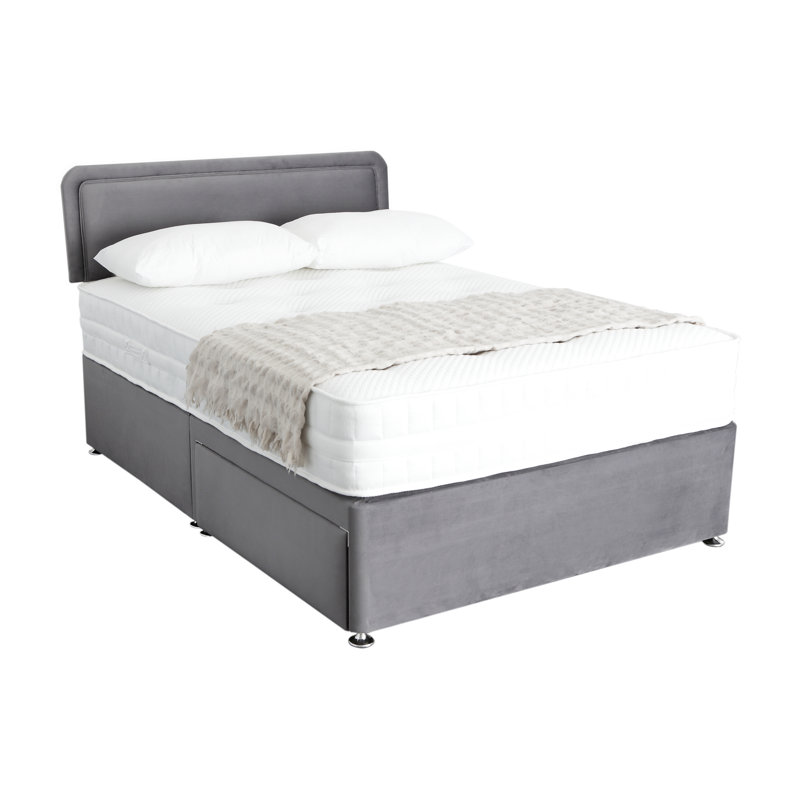 Wile Upholstered Headboard, Steel, Velvet, Double (4'6)