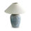 Approx.24" H Table Lamp Distressed  Aqua Blue with Linen Shade