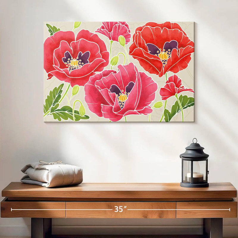 Coquelicots Kerner Sunshine, H 16 po x l 24 po