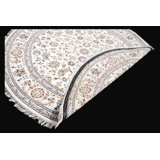 Walton Hand-Knotted High-Quality Cream/Yellow/Blue/Red Round Area Rug