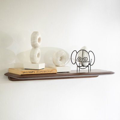 Sephine Solid Wood With Rounded Edge Floating Shelf