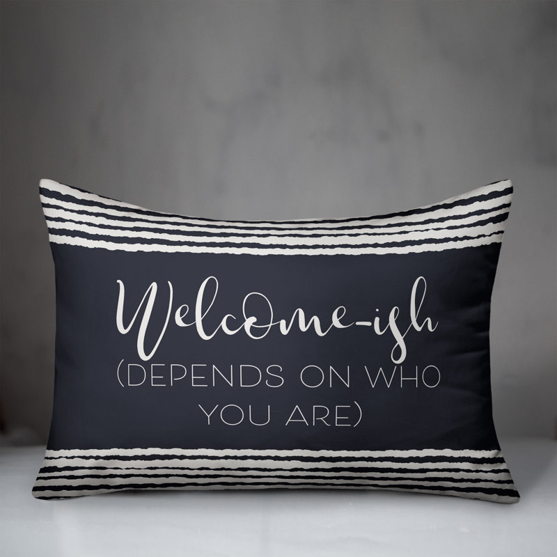 Coussin décoratif, Bleu marine, H 18 po x l 25 po