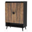 Armoire à chaussures 29,6 pouces en bois brun rustique avec portes, range-chaussures à 7 niveaux-1875000783-1875000781