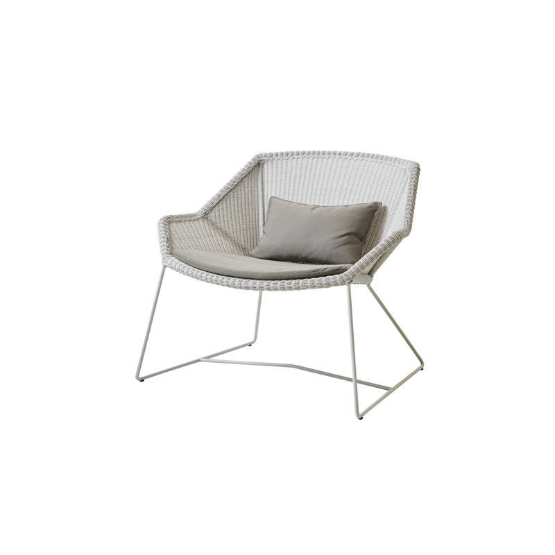 Breeze Patio Chair with Cushions, Black, Taupe