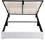 Lit plateforme tapissier avec système de rangement hydraulique-318355437-318355439