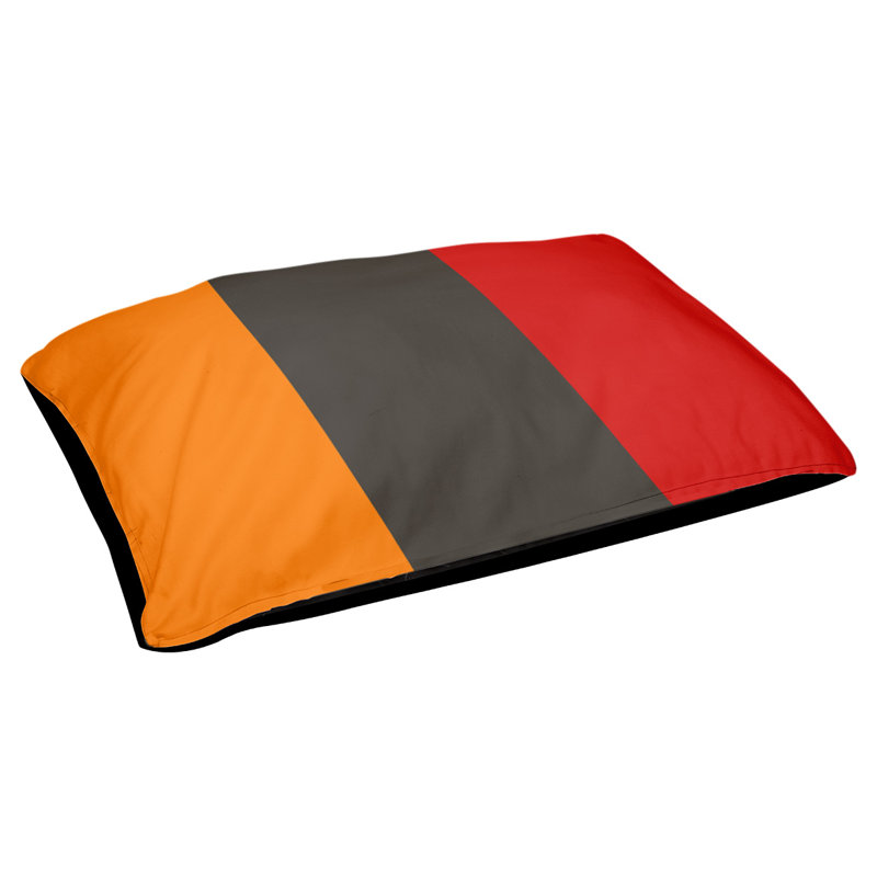 Coussin Atlanta, Petit (l 28 po x P 18 po x H 6 po), Orange / étain