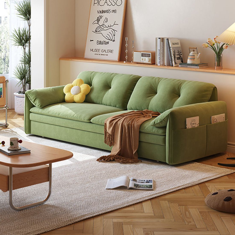 Causeuse-causeuse 100% polyester vert olive, 70.87"W*36.61"D*34.65"H