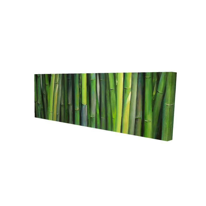 Toile de bambou - Décoration de chambre à coucher botanique | Art floral, H 16 po x l 48 po