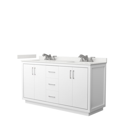 66'' Double Bathroom Vanity with Quartz Top