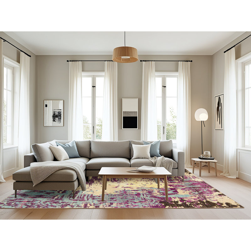 Abstract Indoor Rug, Rectangle 8' x 10'