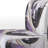 Purple Black Multifaceted Whirls - Velvet Upholstered Modern Slipper Chair, Purple Accent Chair