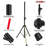 5 Core Universal Speaker Stand w Mount Bracket LED Lights Adjustable Height 40 - 72" Capacity 132lb