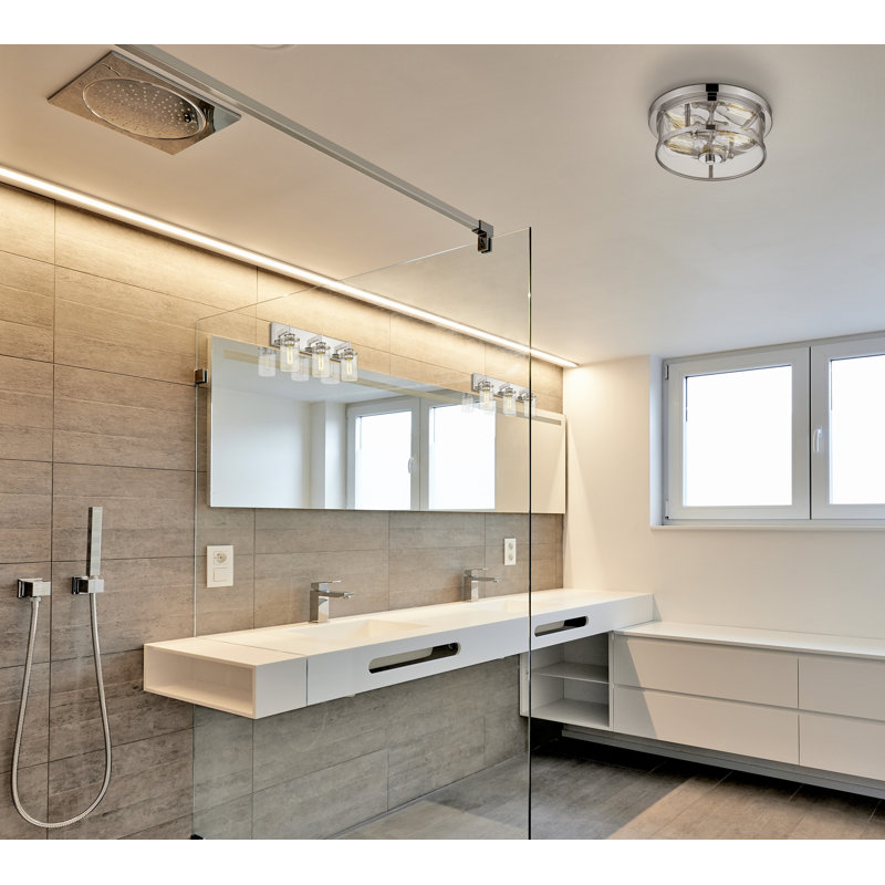 Éclairage de salle de bain à intensité variable 3 lumières Attah, Chrome