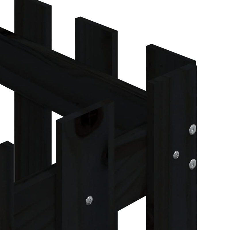 Nabeela Wood Planter Box, 60cm H x 60cm W x 60cm D, Black
