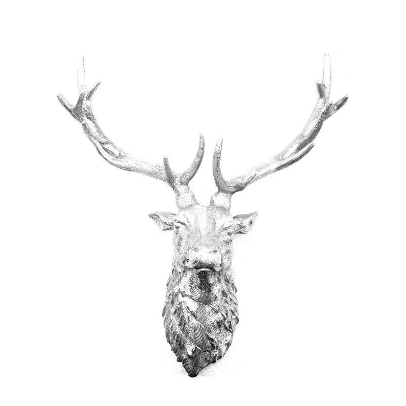 Handmade Animals Wall Decor on Metal, Silver