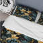 Ensemble de housse de couette Black And Gold Damask Flower Blossoms II-583910932