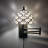 Tiffany Sconce Lamp Plug In Swing Arm Stained Glass Crystal Beans LED Bulb 13”W*8”D*15”H-1099778416