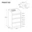 35cm W Manufactured Wood Bedside Table