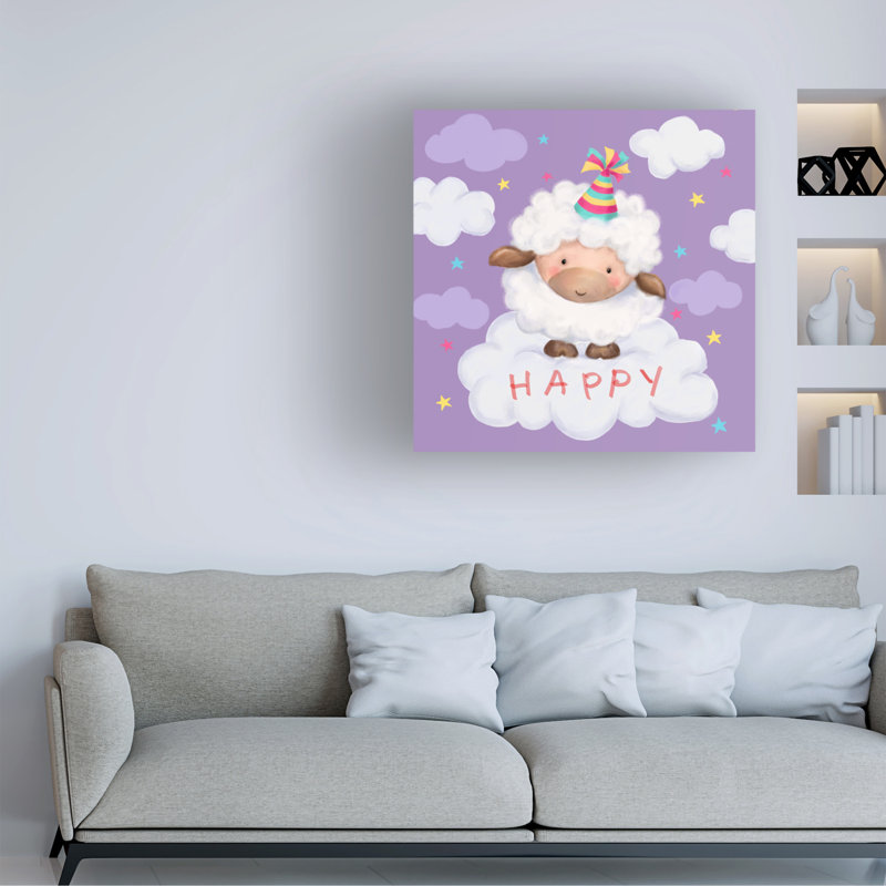 Art sur toile MAKikO Birthday Lamb, H 14 po x l 14 po