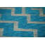 Tapis marocain moderne abstrait bleu et gris 12 x 16
