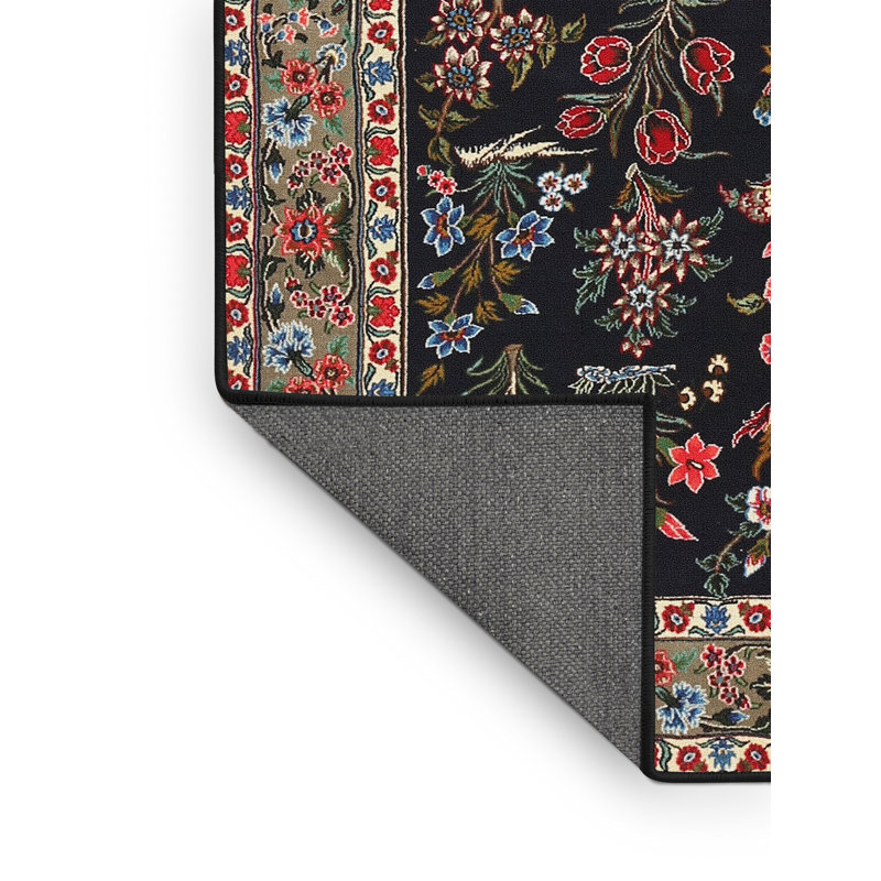 Tapis bleu/rose/brun traditionnel Psomas, Rectangle 2 pi x 4 pi