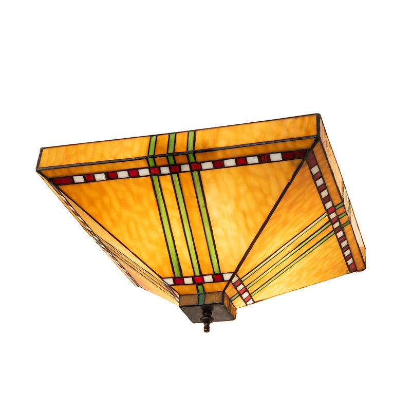 17" Square Prairie Corn Flushmount
