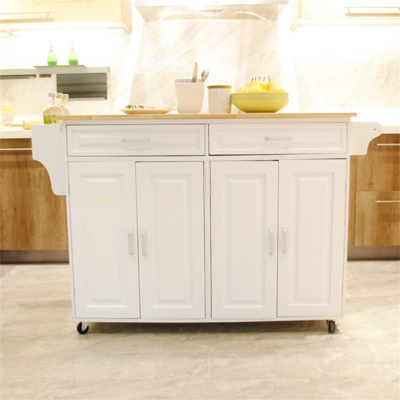 Îlot de cuisine et chariot de cuisine (tabouret non inclus)