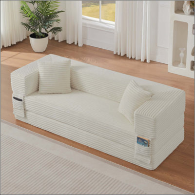 Canapé moderne en corde avec une apparence élégante, un design carré classique, une conception unique à deux niveaux, convertible en lit, idéal pour les appartements et les grands espaces.