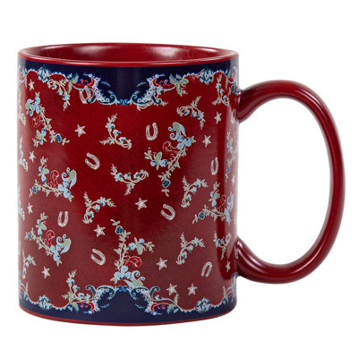 Tasha Polizzi Ceramic Western Style 4 Piece Coffee Mug Set