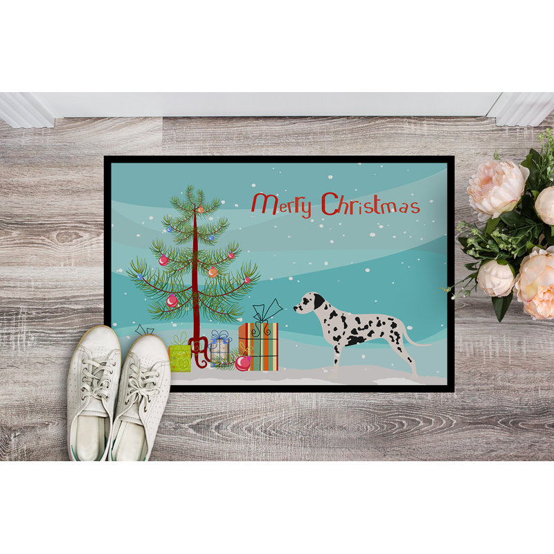 Tapis de porte d’intérieur anti-dérapant dalmatien, Rectangle 2 pi x 3 pi