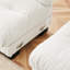 Comfy en forme de U - canapé en nuage surdimensionné en chenille blanc pour le salon, 2 repose-pieds, canapé confortable à assise profonde, conception confortable