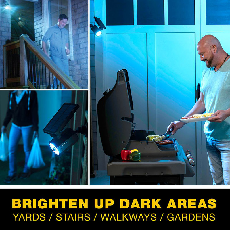 Black Low Voltage Solar Powered Integrated LED Spotlight (Set of 5)