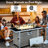 60000 43" Grey Open Weave Propane Gas Fire Pit Table, With Bohemian Design, Glass Wind Guard, And 20Lbs Storage For Patio Garden 43 Inch Rectangular , In Grey, Blue Stone Decoration Tempered Guard-1491381254