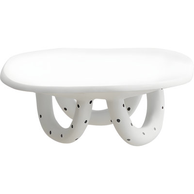 Plateau d'art à pois noir et blanc - Ornement de rangement tendance, illuminant le style élégant du salon et de la pièce modèle