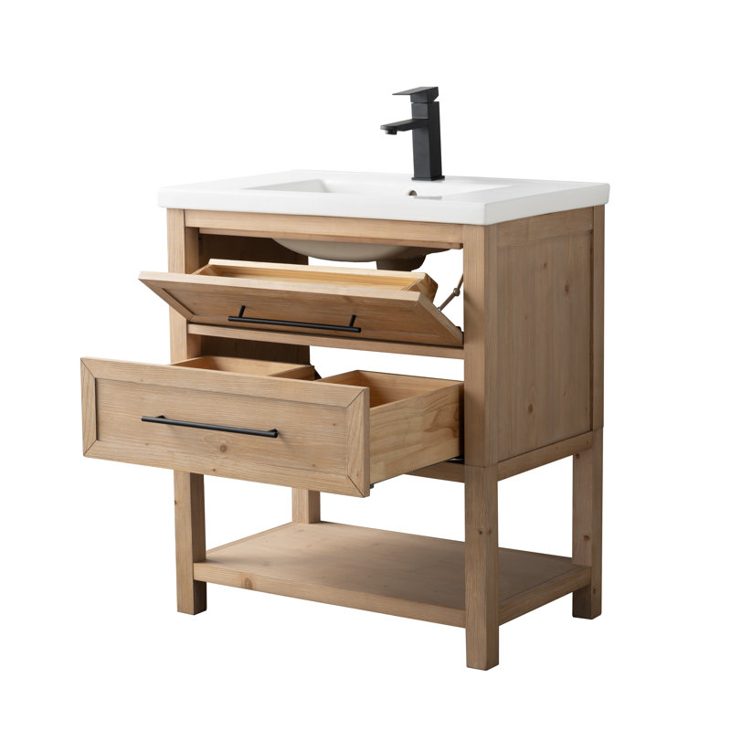 Ensemble de meuble-lavabo simple 30 po Bickley, Essence de sapin