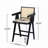 Woven Cane Plastic Backrest Bar Stool-217580486