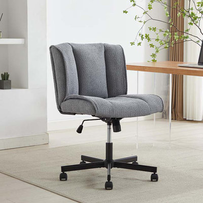Chaise de bureau ergonomique Mid-Century à hauteur réglable et pivotante avec tissu respirant pour le bureau personnel