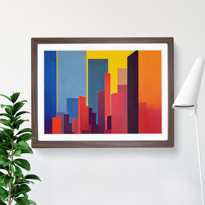 Excellent Abstract Skyscrapers - Framed Print