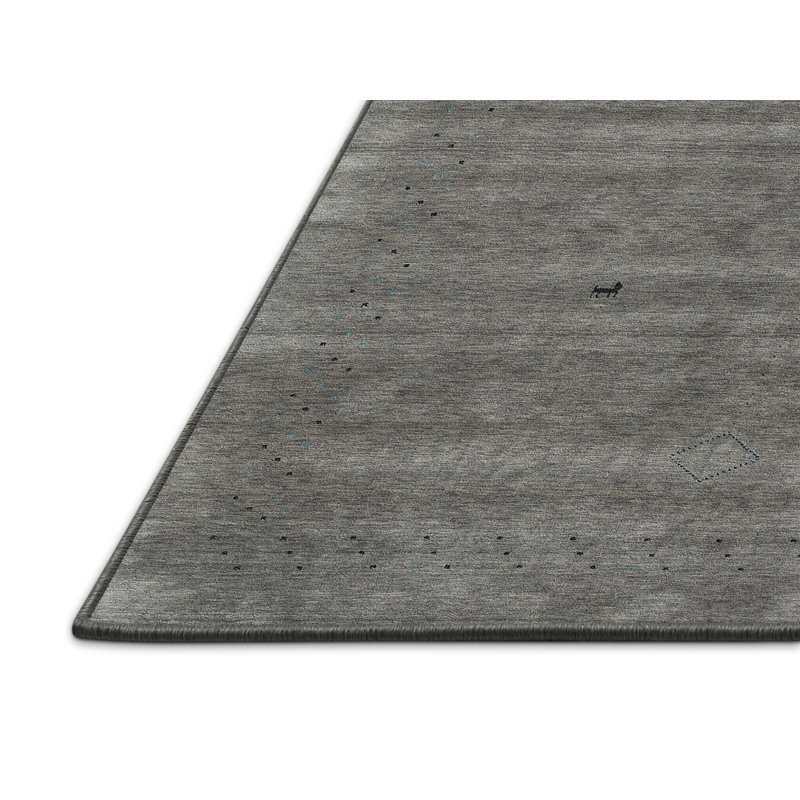 Tapis noir/gris, Rectangle 5 pi x 7 pi